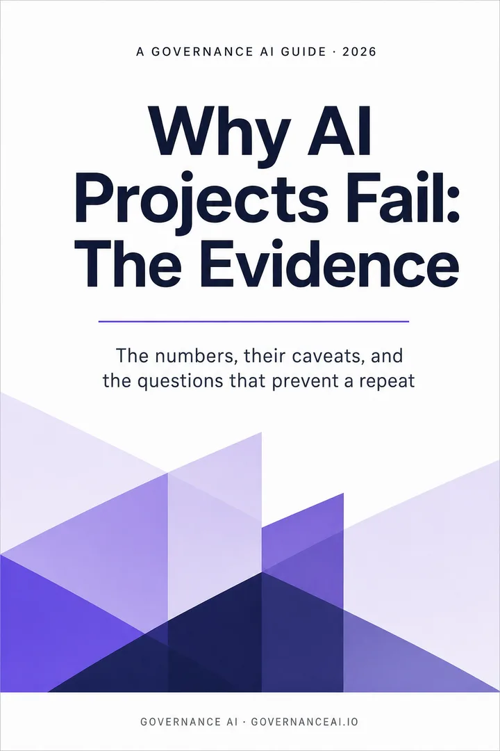 Cover of the guide “Why AI Projects Fail: The Evidence”
