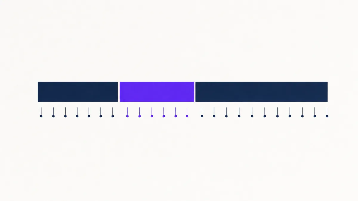 Near-white illustration of a board agenda divided into timed segments with violet lines linking to risk, controls and decisions