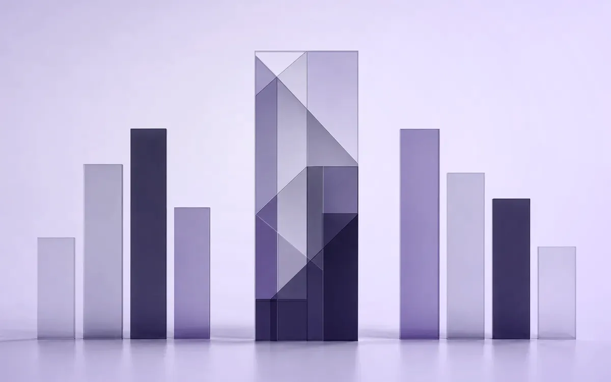 Abstract illustration of company filings scored on a transparent, cited model.